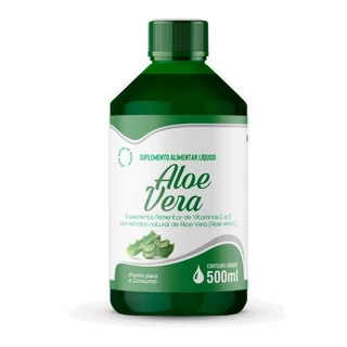 2 Aloe Vera Pura Extrato Líquido Legítima 100% Babosa 500ml Chá Suco Bebida