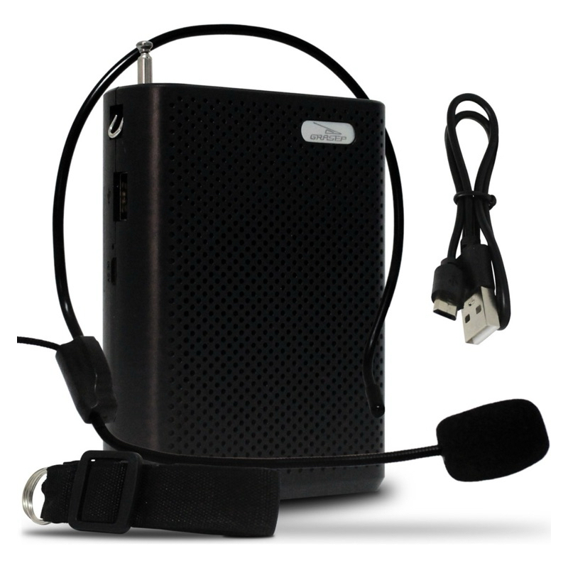 Microfone Megafone Amplificador Bluetooth Caixa De Som Fm Usb Cartão Sd ...