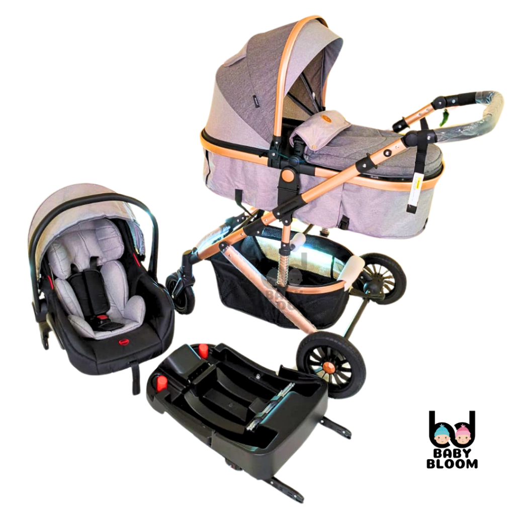 Carrinho de bebê Europeu Luxo Com Bebê Conforto Acoplável, com ...