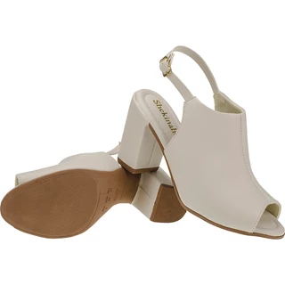 Sandália Ankle Boots Salto Alto Bloco Open Boot Shekinah Moda Confortável Fivela Moda