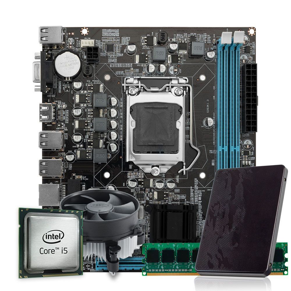 Kit Upgrade PC Gamer DDR4 - Intel Core i5 6 Geração Turbo + Placa Mãe
