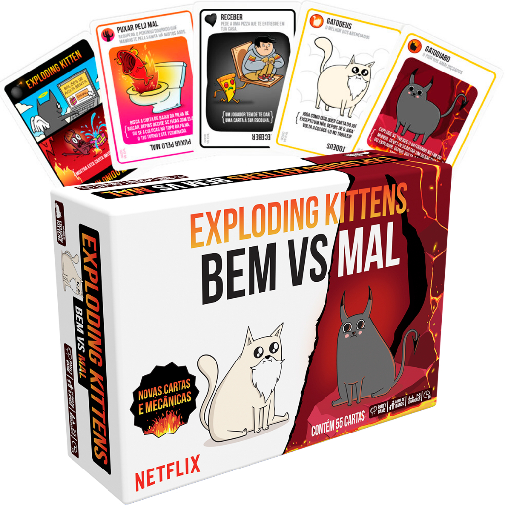 Exploding Kittens Bem Vs Mal Jogo De Cartas Galápagos Original ...