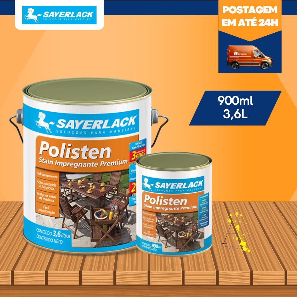 Polisten Transparente 900ml | 3,6L Sayerlack | Shopee Brasil