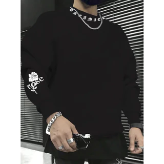 Moletom Gola Rosas Dreamer Streetwear Moda Urbana Tecido Macio Confortável Estiloso Moda Masculina Men