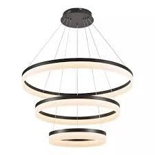 Pendente Lustre Sindora Dcd03006 Ø80cm Metal Acrílico 113w Cor Preto