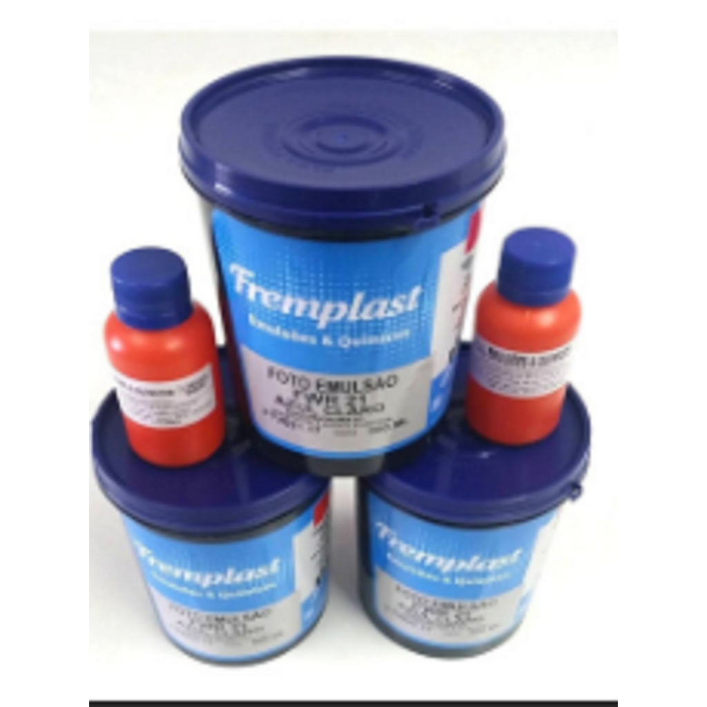 Emulsão Eds Azul 1k + Sensibilizante Bicromato Resistente Á Solvente ...