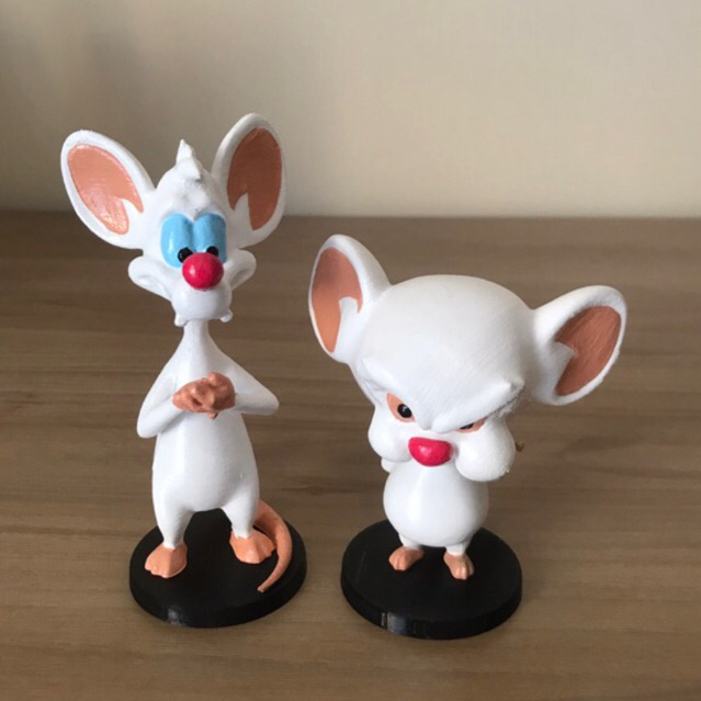 PINKY E CÉREBRO Pinky and the Brain Colecionáveis - Impressão 3D