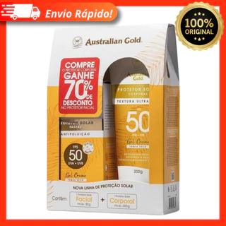 Kit Protetor Solar Corporal Australian Gold FPS50 200g + Protetor Solar Facial FPS50 50g