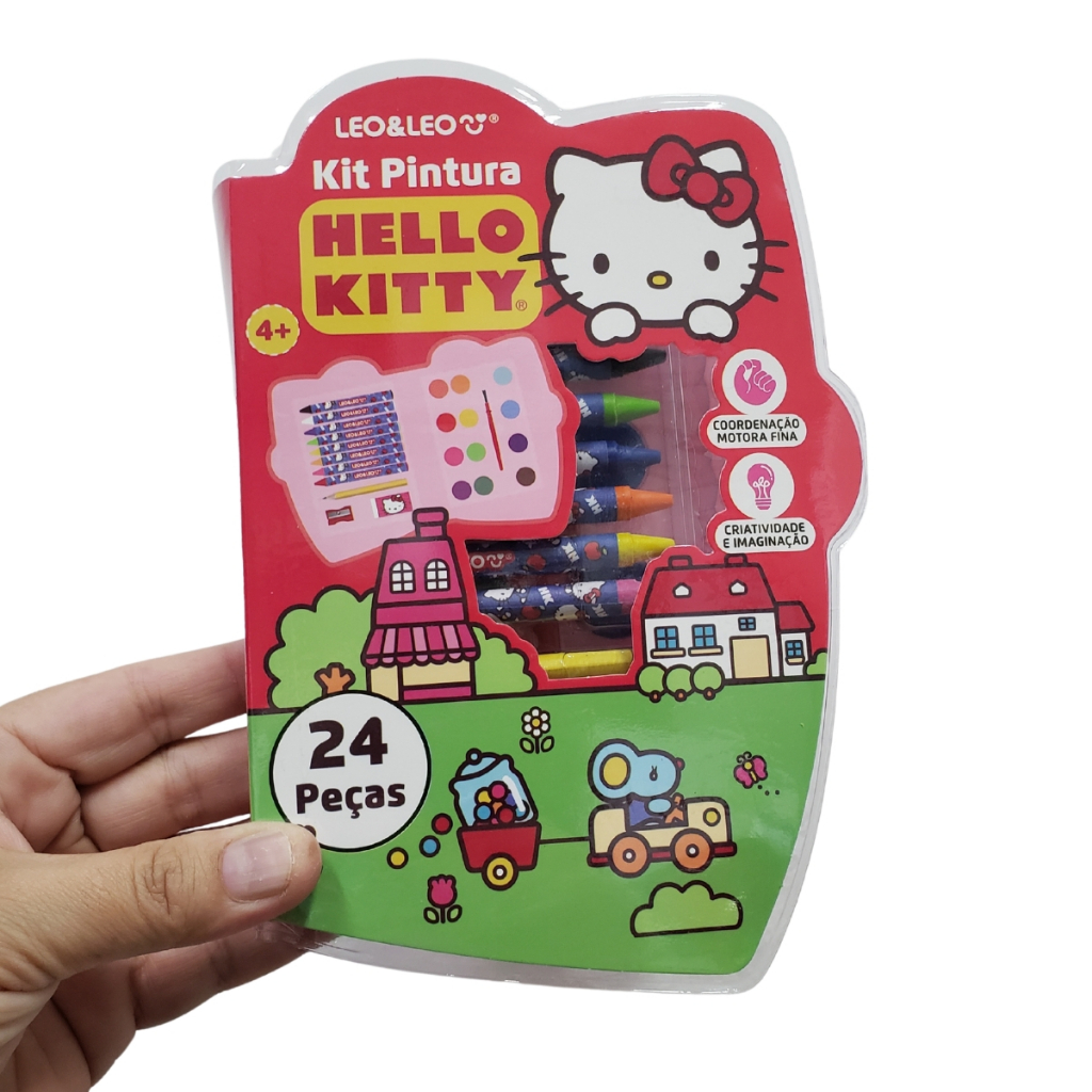 Kit Pintura Hello Kitty Com 24 Peças | Shopee Brasil