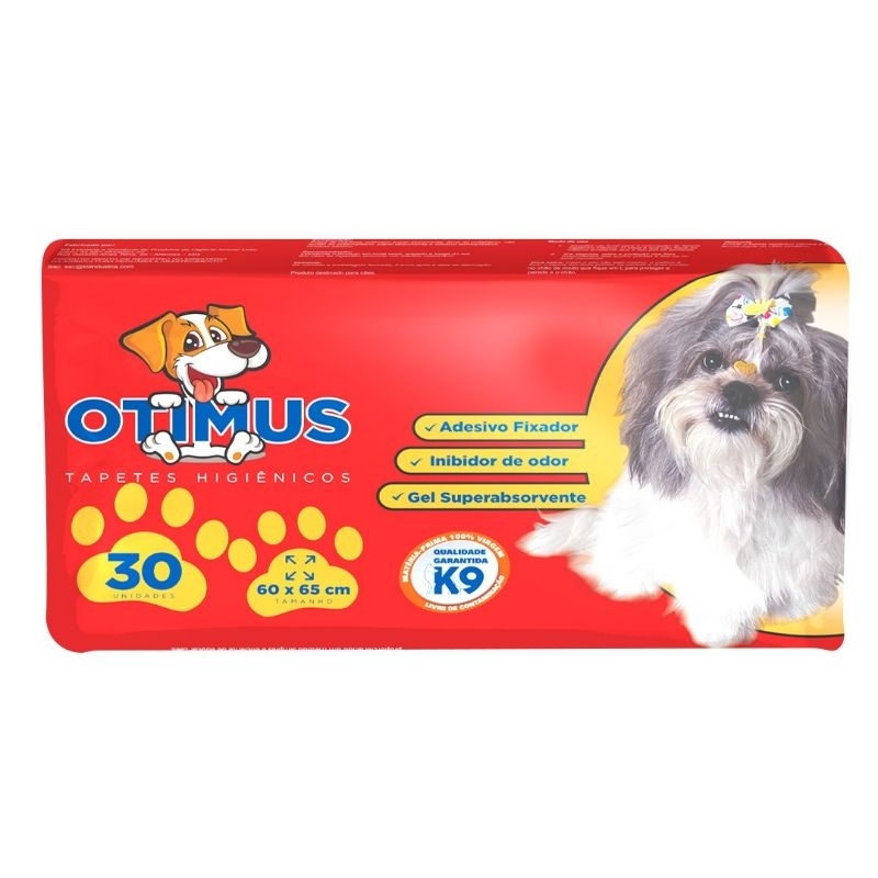 Tapete Higiênico 60x65 C/30 Otimus K9 SUPER ABSORÇÃO | Shopee Brasil