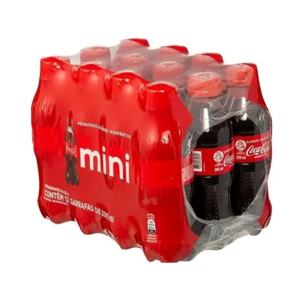 Coca Cola Mini 200ml fardo de 12 unidades | Shopee Brasil
