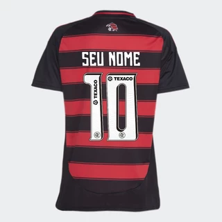 Manto Flamengo Jogo 1 Adidas 2025 – Personalize Seu Nome e Seu Número