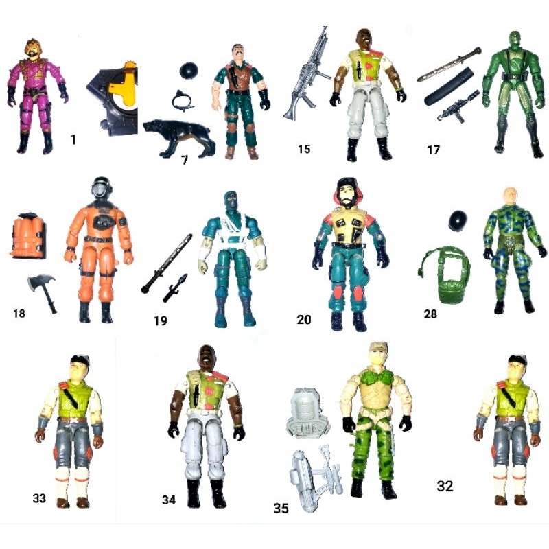 #01 bonecos Comandos em Ação Gijoe Estrela vintage, valores unitários, ATUALIZADO