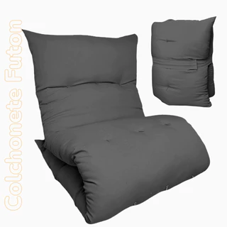 Colchonete Futon Solteiro Dobrável Enrolável Decorativo acampamento Almofada 170X60 CM