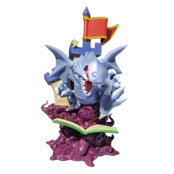 Figure Boneco Dragão Branco Toon Yugioh Anime Colecionável 17cm