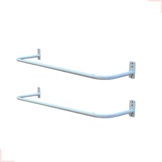 Kit 2 Araras Parede Reto 1.00 Metro Branco Expositor de Roupas