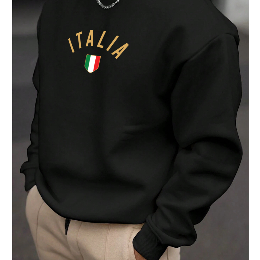 Moletom Gola Careca Masculino Grosso Blusa De Frio Casco Italia