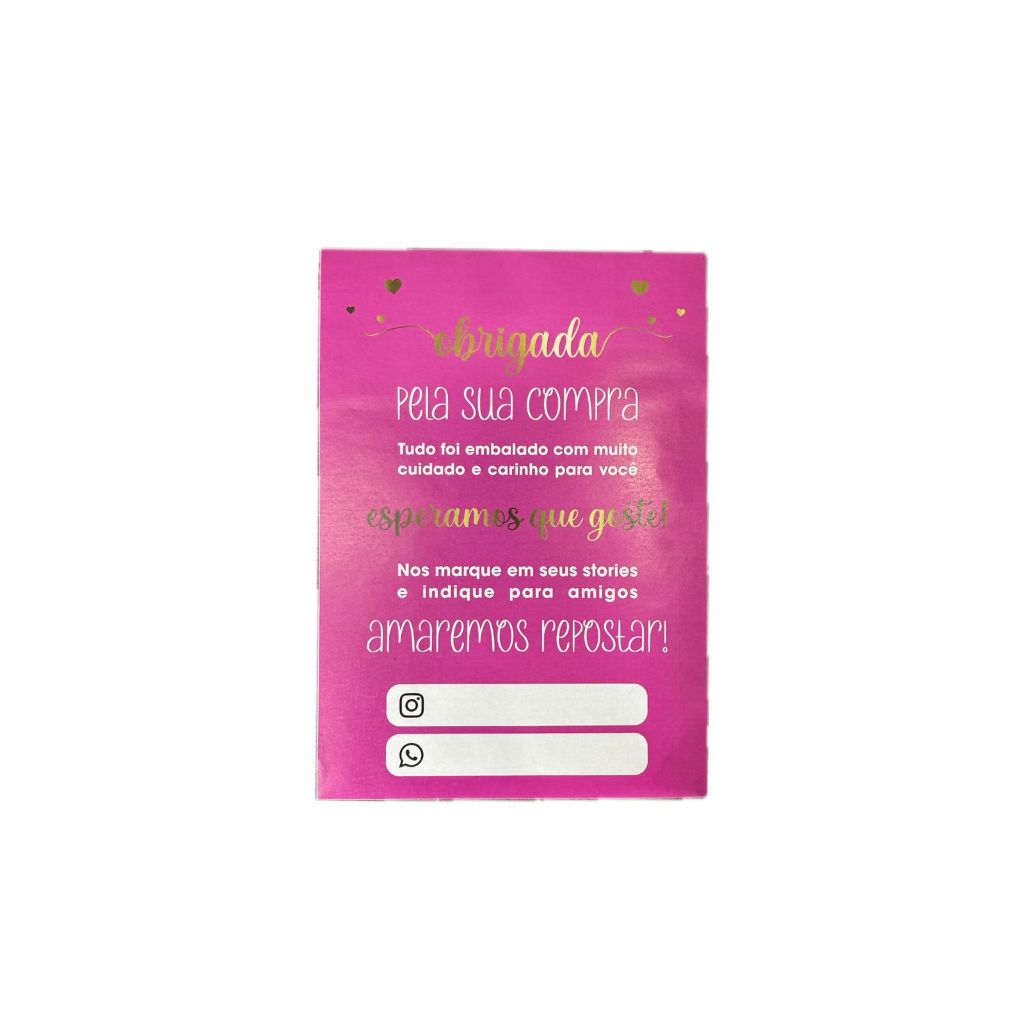PANFLETO FLYER FOLHETO - ROSA - 100 UNIDADES PARA LOJAS Papel Offset ...