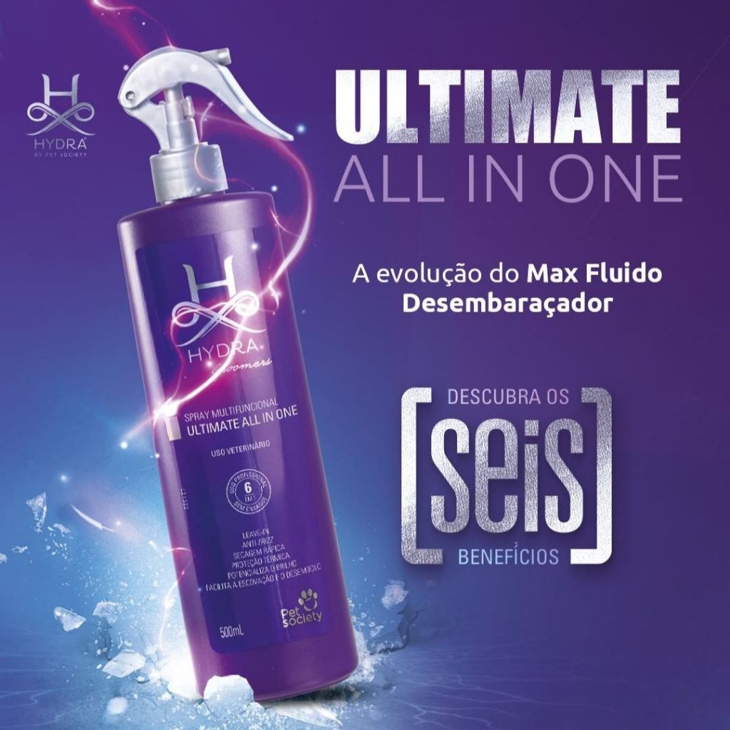 Spray 6 em 1 Multifuncional Para Pets Hydra Groomers Ultimate All