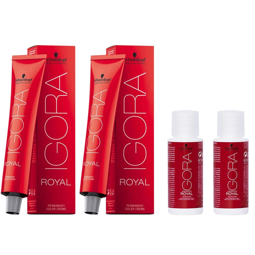 Kit Tinta Igora Royal Schwarzkopf Professional 2 unidades 0-22+ 2 ...