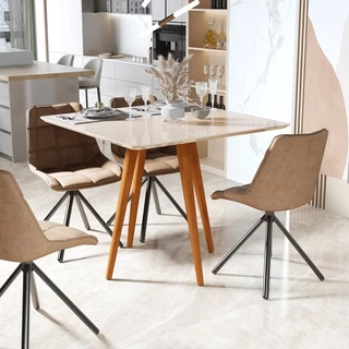 Mesa De Jantar Cozinha 2 Modelos De Montagem Pés Madeira 4 Lugares