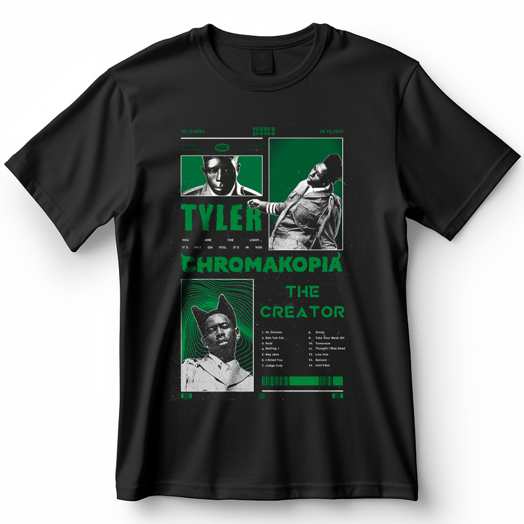 Camiseta Tyler The Creator Chromakopia Blusa Camisa de Pop 100