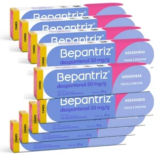 Kit 10 unidades Bepantriz Pomada Dermatológica Dupla Proteção NOVA EMBALAGEM CIMED 30g em Oferta na Shopee