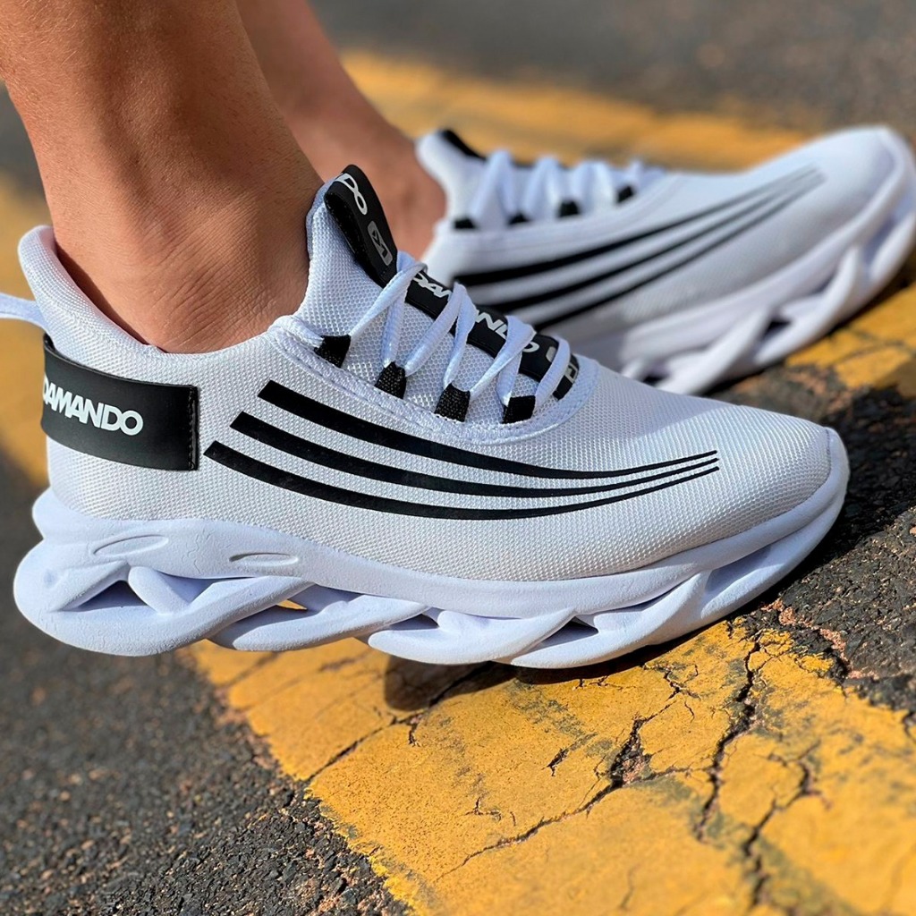 Tênis Esportivo Leve Confortável Para Caminhar Correr e Treinar ...