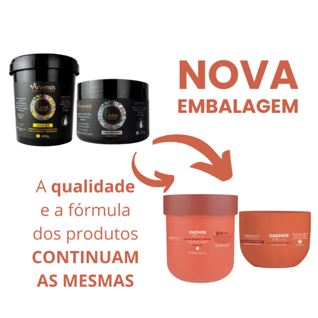 Kit Arvensis Mascara 2 x 1 + Geleia Ativadora Alta Fixação - 500g