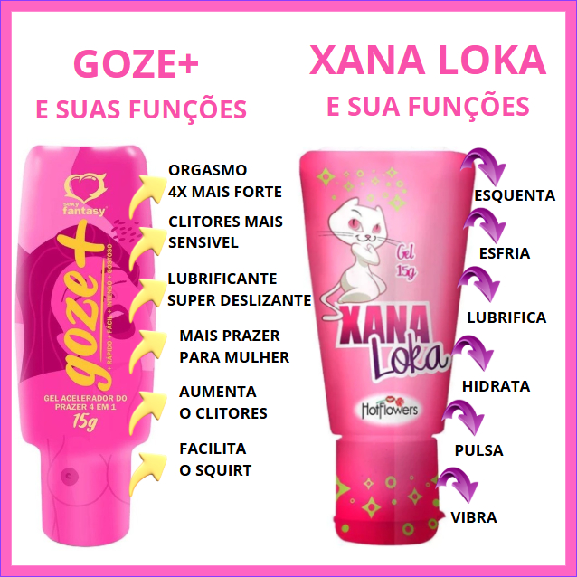 Gel Lubrificante Goze Mais 4 em 1 15g + XANA LOKA | Sexshop Produtos ...