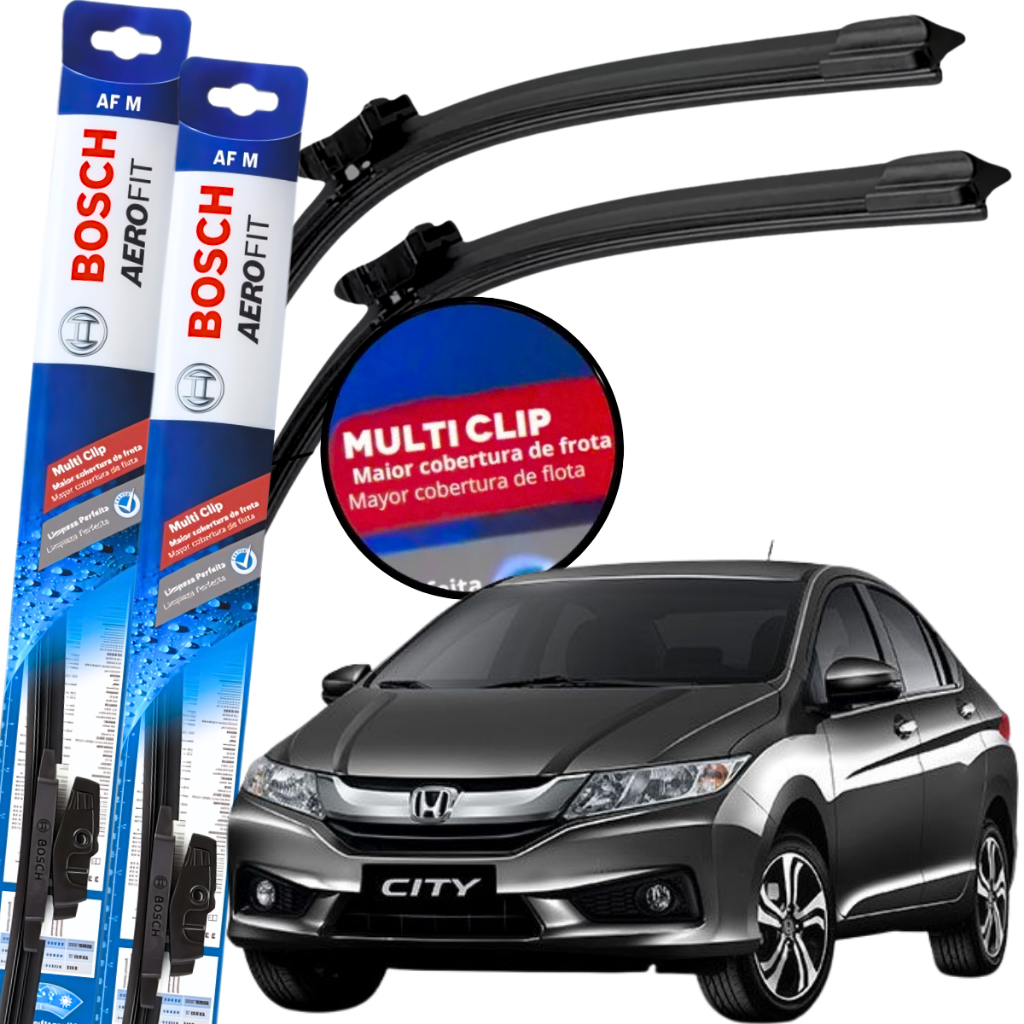Par Palheta Limpador Parabrisa Original Bosch Multiclip Honda City 2018 ...