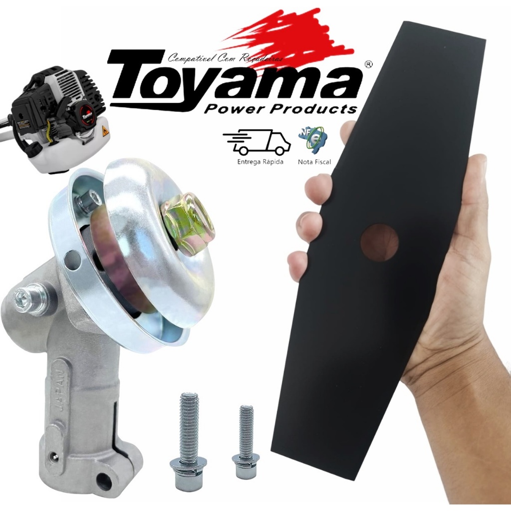 Caixa Transmissão Ponteira + Lâmina 2 Pontas P/ Roçadeira Toyama