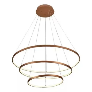 Pendente Sindora Aliança 3000k Ø80/60/40cm Dourado Dcd015081