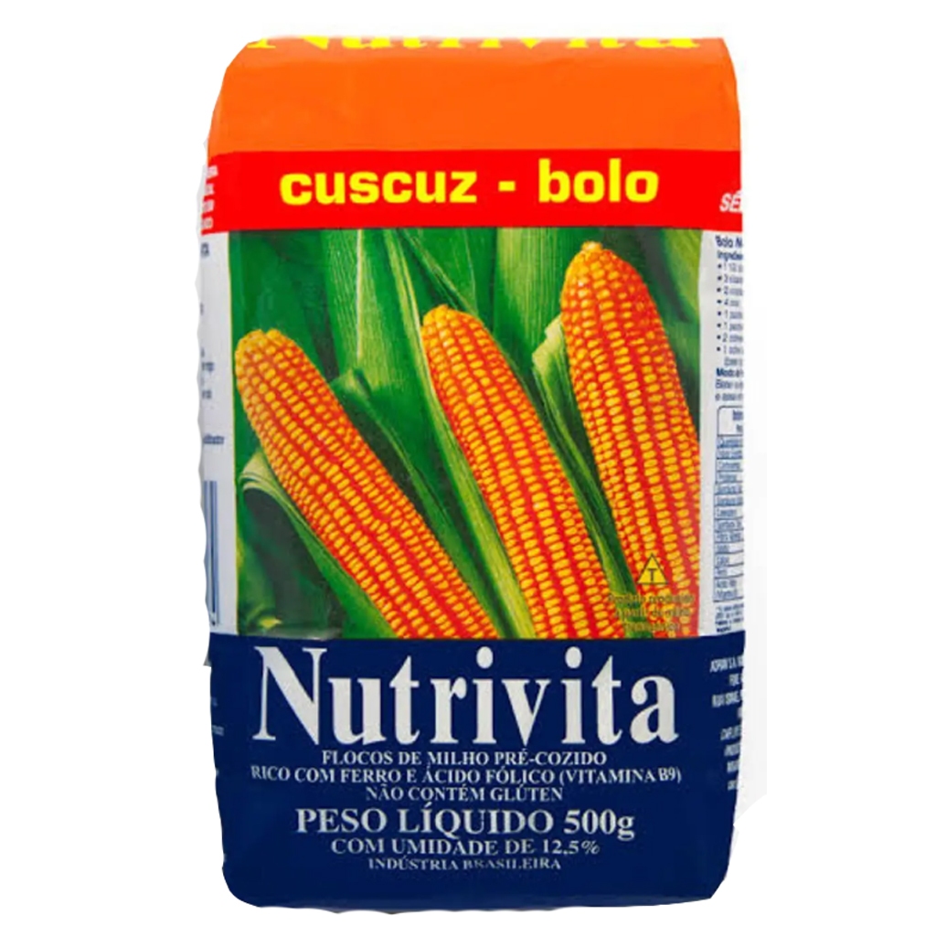5 UN - FLOCAO MILHARINA MILHO NUTRIVITA 250G CUZCUZ BOLO