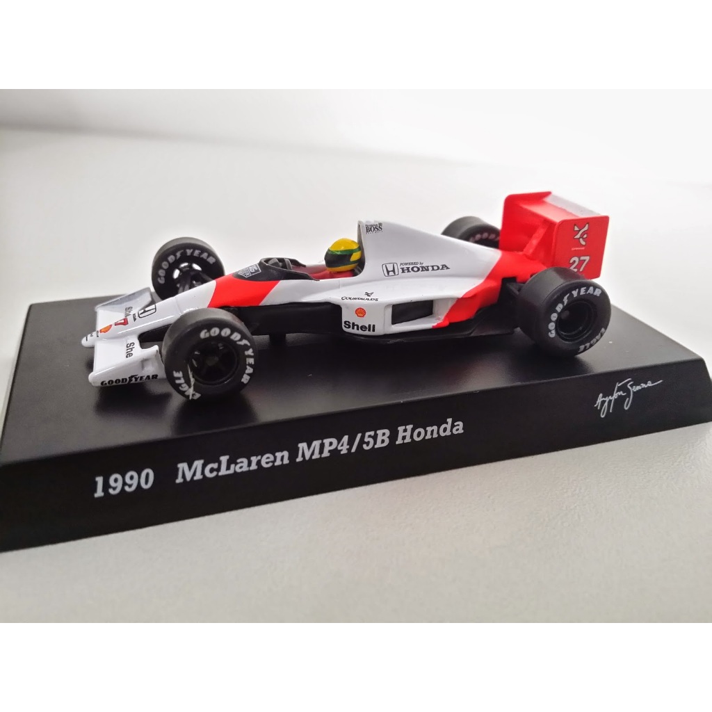 Miniatura Mclaren Mp4/5b 1990 Kyosho 1:64 Ayrton Senna Bicampeão