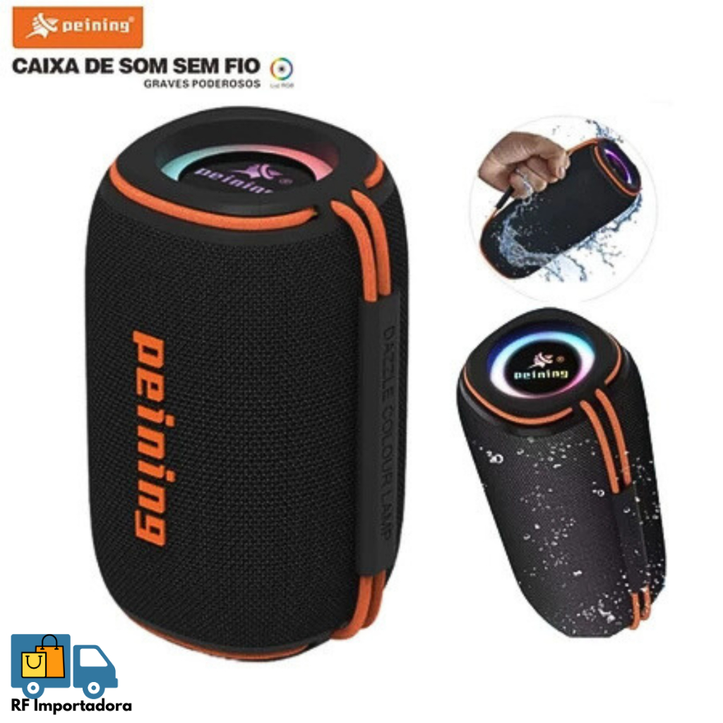 Caixinha De Som Bluetooth 15W Resistente À Água RGB Alto Falante ...