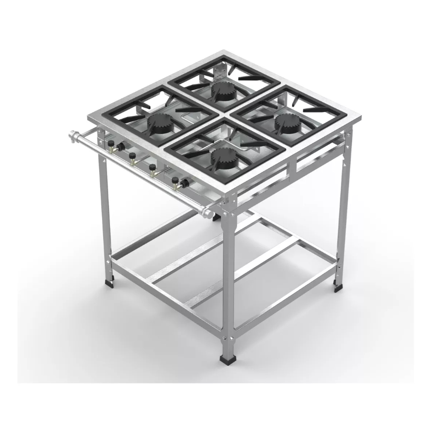 Fogão Fogareiro Industrial 4 Bocas 30x30 P5 Alta Pressão Em 