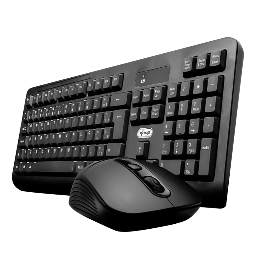 Kit Teclado ABNT2 e Mouse S Fio P Desktop Notebook Multiuso USB 2.4Ghz