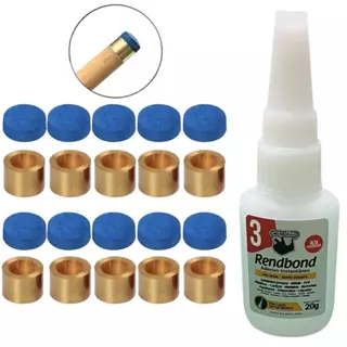 Kit Sola de Couro 11mm Profissional Apex Virola Metal Cola para Ponteira de Taco de Sinuca Bilhar