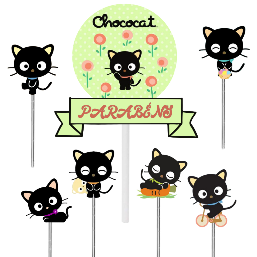 Topo De Bolo CHOCOCAT | Shopee Brasil