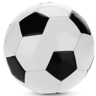 Bola de Futebol Preto e Branco de Couro Nº 5