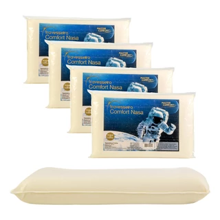 kit 4 e 2 Travesseiro Nasa 70x50cm antiacaro Ortopédico e Anatômico