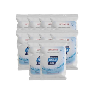 Kit 10 Cloros em Pastilha Ultraclor 90% Ativo para Piscina 200g Ultraclor