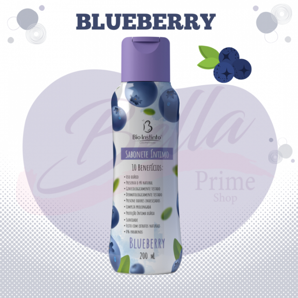 SABONETE ÍNTIMO 10 BENEFÍCIOS BLUEBERRY 200ML BIO INSTINTO