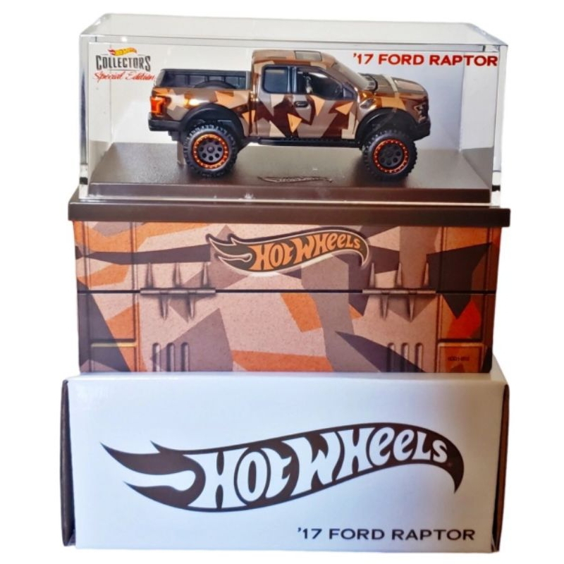 Hot Wheels RLC 2021 '17 Ford Raptor F150 Military 1/64 | Shopee Brasil