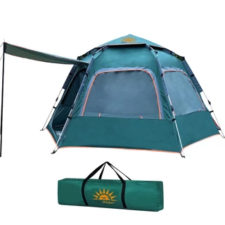 5-8 Pessoas Barraca Camping Automática Grande, 280*280*160cm,Ventilação de Seis,Impermeável 1000mm