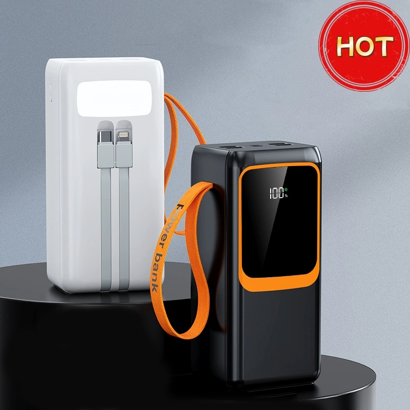 Carregador Power Bank Portátil 30000mah Pd 22,5W Rápido Com Lanterna Led Peining Y020