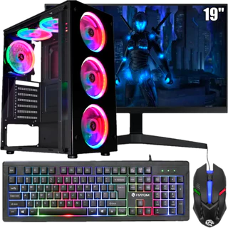 Computador PC Gamer Intel Core i7 3.6Ghz / Placa GeForce 4GB / 16GB RAM / SSD 480GB / Monitor 19"