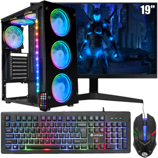PC Gamer Computador Completo Cpu Intel I7 9 Geração 4.7Ghz / Placa Video Rx 580 8GB / 32GB Ddr4 / 480Gb Ssd