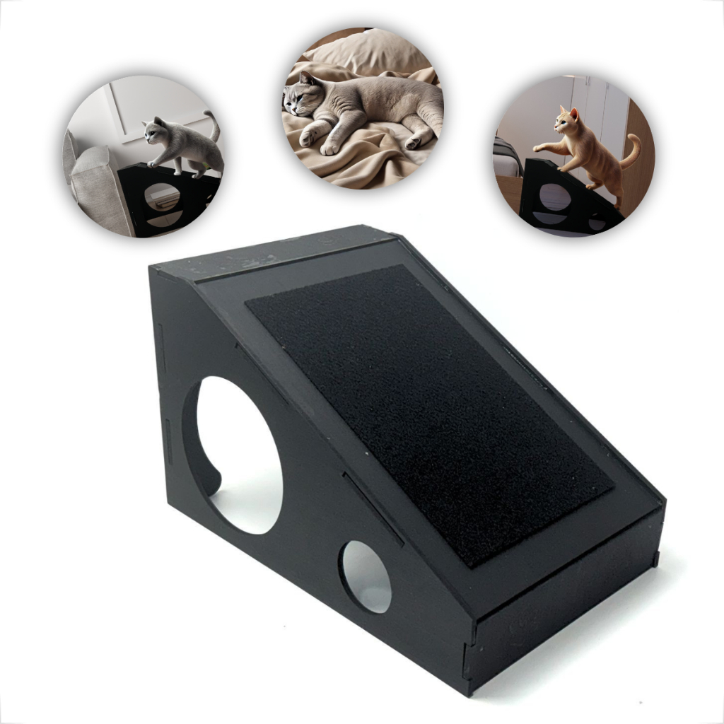 Arranhador Para Gatos Com Rampa - Carpete Natural Para Unhas